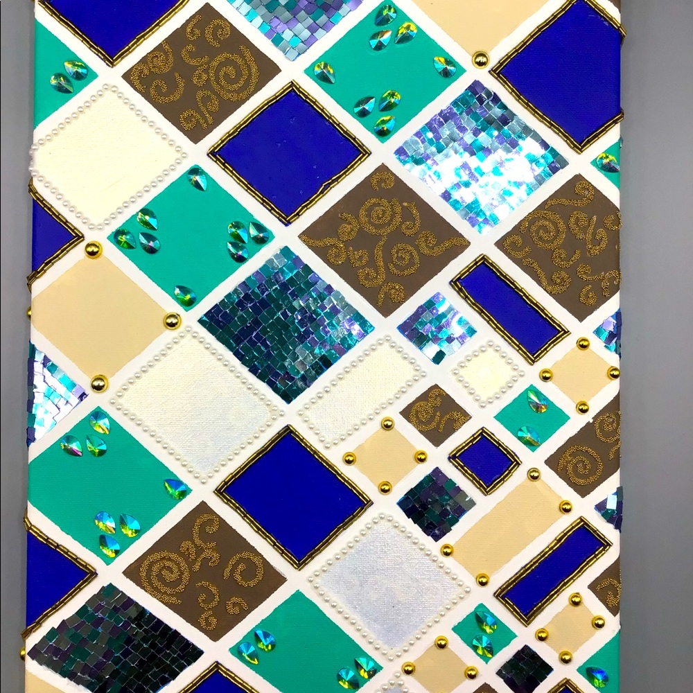 One one of a kind mixed media artwork
